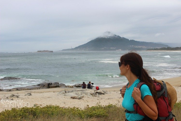 foto de playa de moledo monte-santa-tecla-camino-portugues-de-la-costa